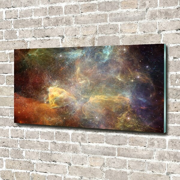Cuadro de cristal templado moderno horizontal Cosmos