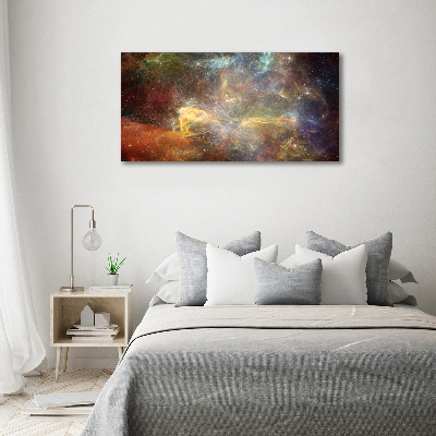 Cuadro de cristal templado moderno horizontal Cosmos