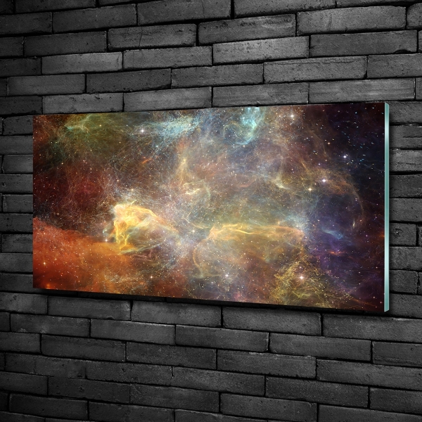 Cuadro de cristal templado moderno horizontal Cosmos