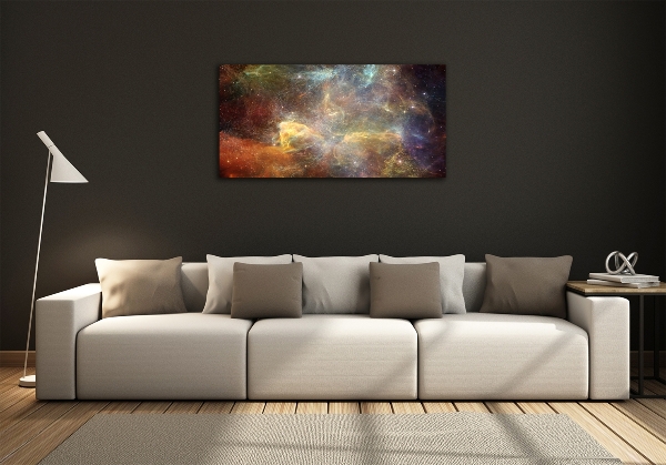 Cuadro de cristal templado moderno horizontal Cosmos