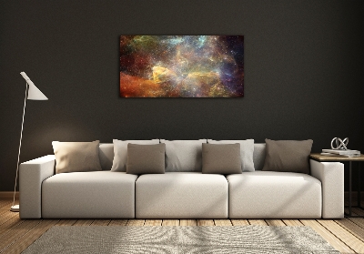 Cuadro de cristal templado moderno horizontal Cosmos