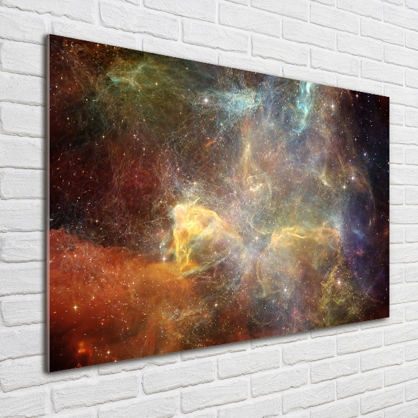 Cuadro de cristal templado moderno horizontal Cosmos