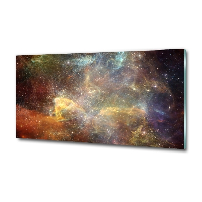 Cuadro de cristal templado moderno horizontal Cosmos
