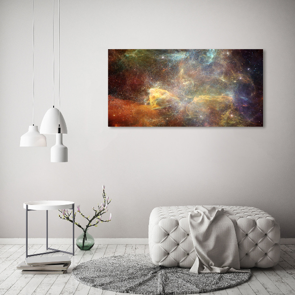 Cuadro de cristal templado moderno horizontal Cosmos
