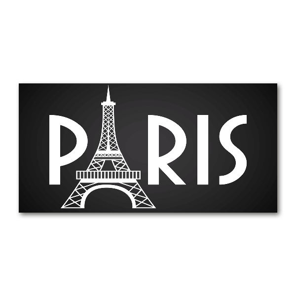 Cuadro de cristal templado moderno horizontal París