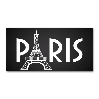 Cuadro de cristal templado moderno horizontal París