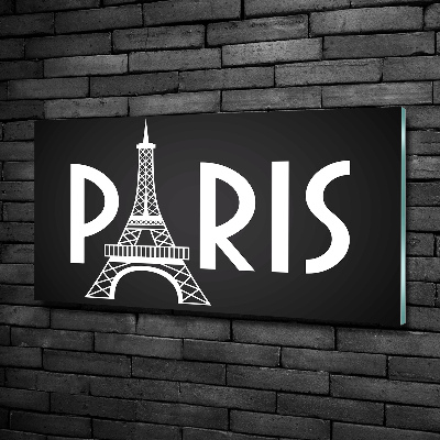 Cuadro de cristal templado moderno horizontal París