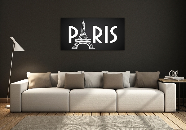 Cuadro de cristal templado moderno horizontal París