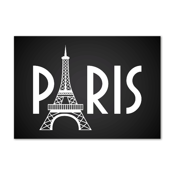 Cuadro de cristal templado moderno horizontal París