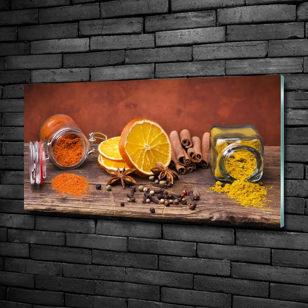 Impresión en cristal con acabado brillante horizontal Mezcla de especias