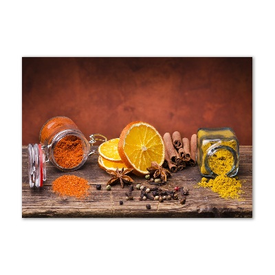 Impresión en cristal con acabado brillante horizontal Mezcla de especias