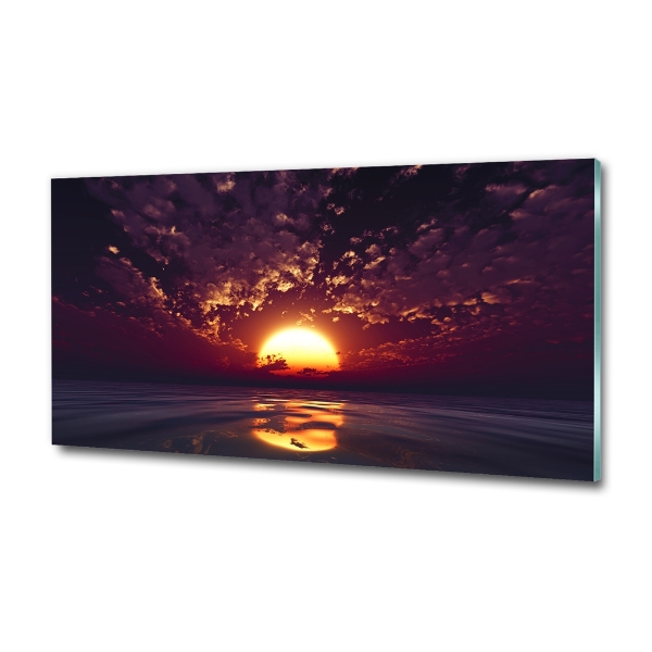 Foto en cristal de alta calidad con impresión uv horizontal Atardecer