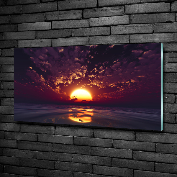 Foto en cristal de alta calidad con impresión uv horizontal Atardecer