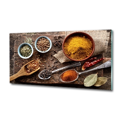 Foto en cristal de alta calidad con impresión uv horizontal Mezcla de especias