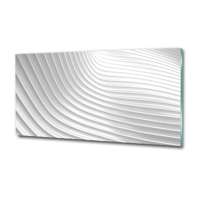 Cuadro de cristal templado moderno horizontal Líneas abstractas