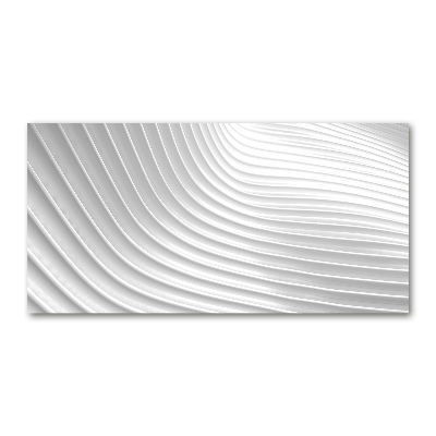 Cuadro de cristal templado moderno horizontal Líneas abstractas