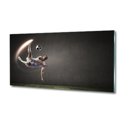 Cuadro de cristal templado moderno horizontal Futbolista