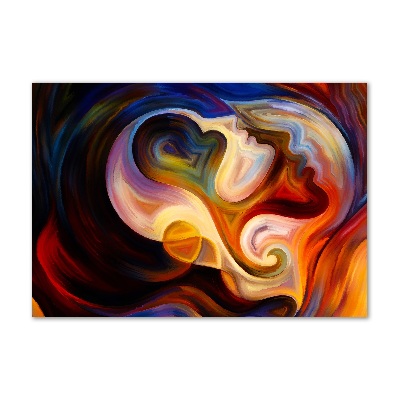 Impresión en cristal con acabado brillante horizontal Abstracción