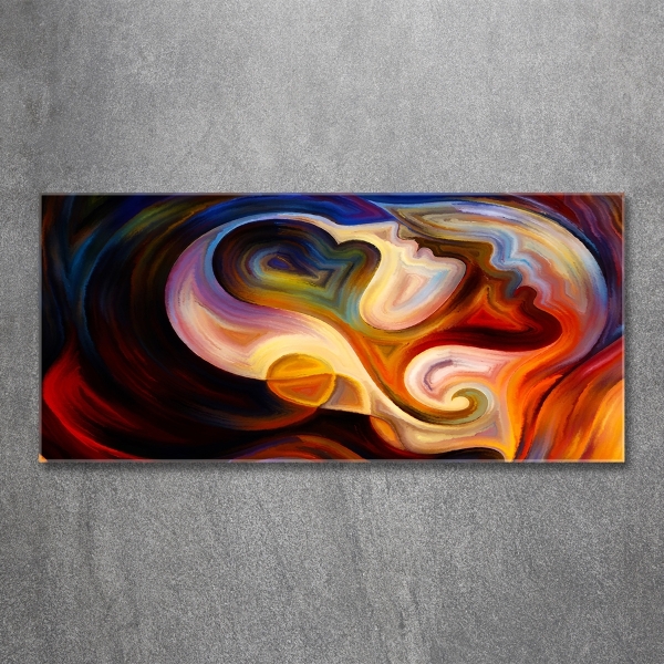 Impresión en cristal con acabado brillante horizontal Abstracción