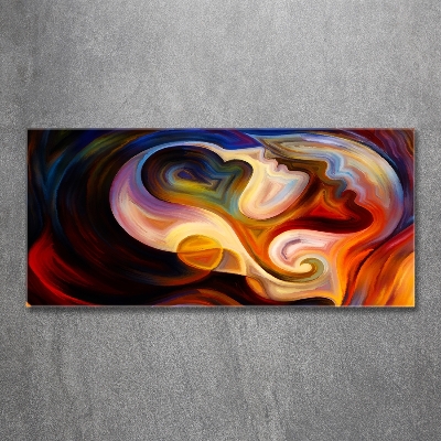 Impresión en cristal con acabado brillante horizontal Abstracción