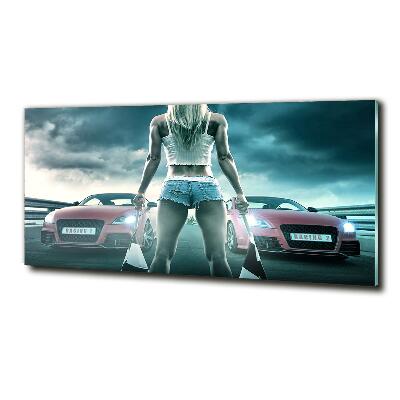 Foto en cristal de alta calidad con impresión uv horizontal El inicio de la carrera