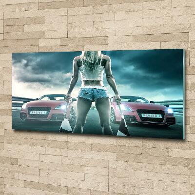 Foto en cristal de alta calidad con impresión uv horizontal El inicio de la carrera