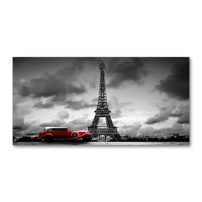 Cuadro de cristal templado moderno horizontal Torre Eiffel de París