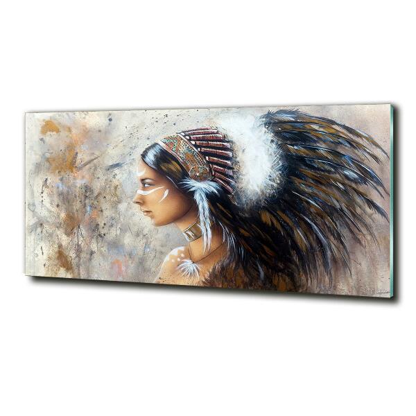 Cuadro de cristal templado moderno horizontal mujer india