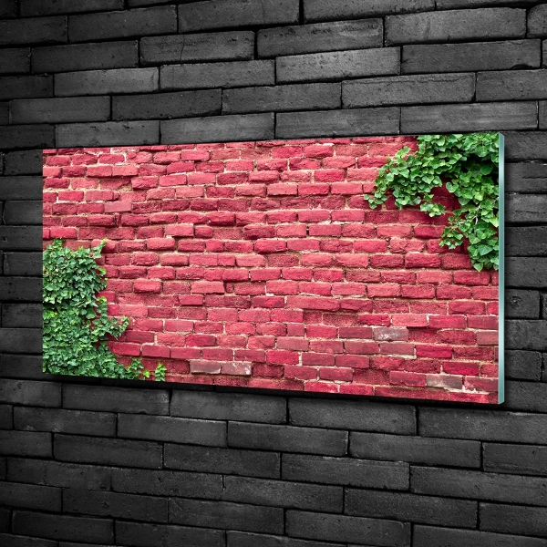 Cuadro de cristal templado moderno horizontal pared de ladrillos