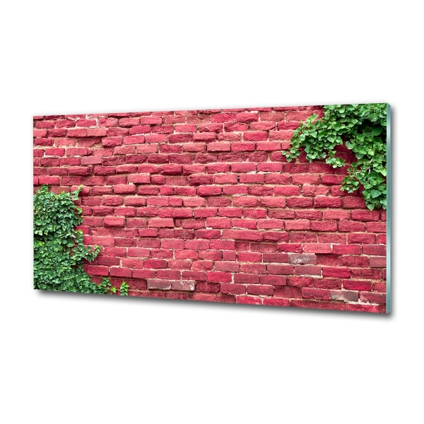 Cuadro de cristal templado moderno horizontal pared de ladrillos