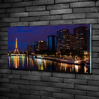 Foto en cristal de alta calidad con impresión uv horizontal París de noche