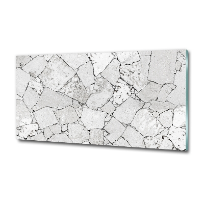 Impresión en cristal con acabado brillante horizontal Muro de piedra
