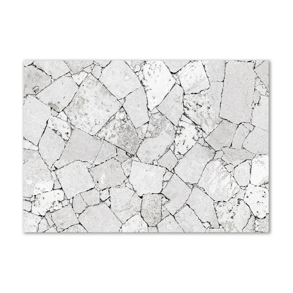 Impresión en cristal con acabado brillante horizontal Muro de piedra