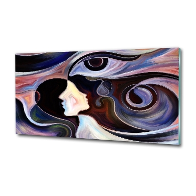 Cuadro de cristal templado moderno horizontal Abstracción