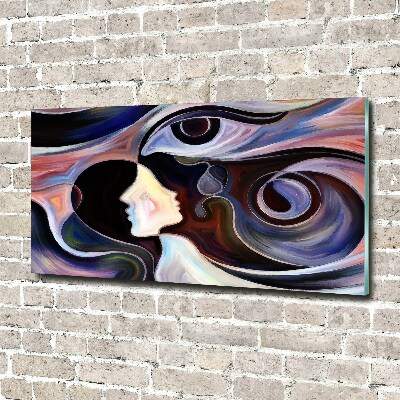 Cuadro de cristal templado moderno horizontal Abstracción