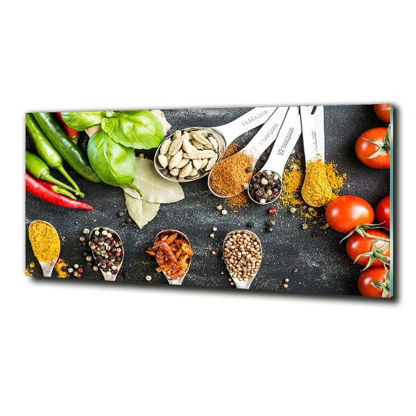 Cuadro decorativo de vidrio para salón horizontal Mezcla de especias