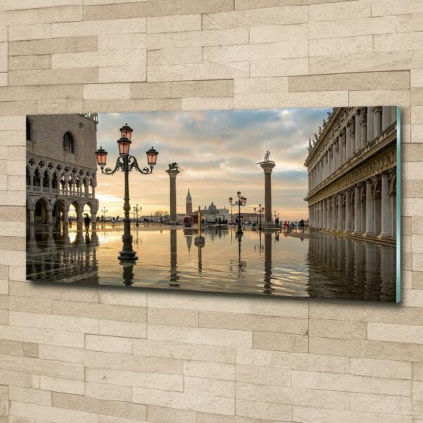 Cuadro de cristal templado moderno horizontal Venecia, Italia