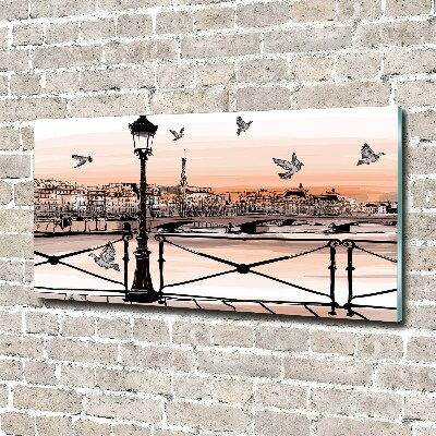 Foto obraz szklany Zmierzch w Paryżu