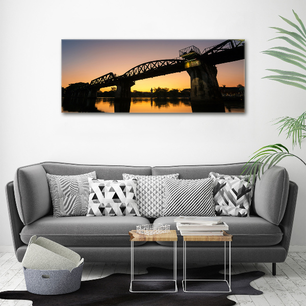 Cuadro de cristal templado moderno horizontal Puente en Tailandia