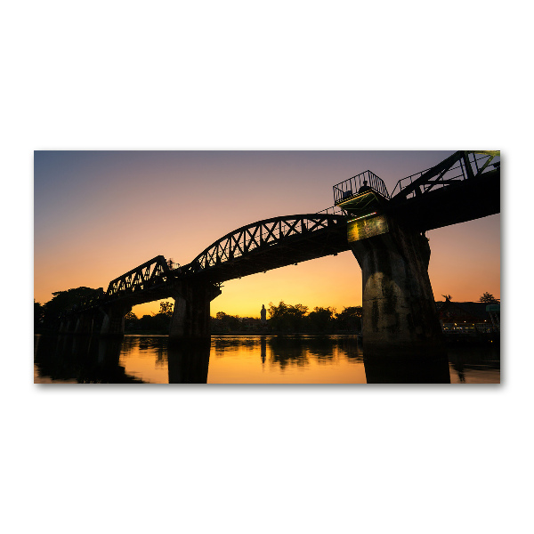 Cuadro de cristal templado moderno horizontal Puente en Tailandia
