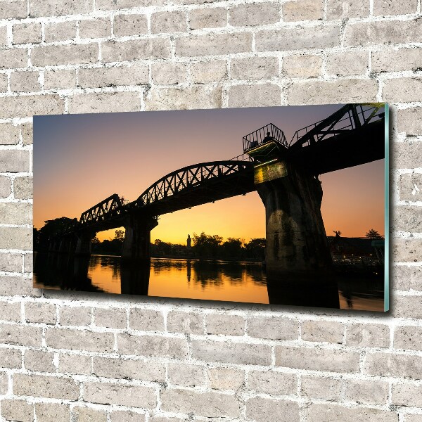 Cuadro de cristal templado moderno horizontal Puente en Tailandia