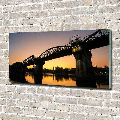 Cuadro de cristal templado moderno horizontal Puente en Tailandia