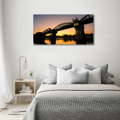Cuadro de cristal templado moderno horizontal Puente en Tailandia