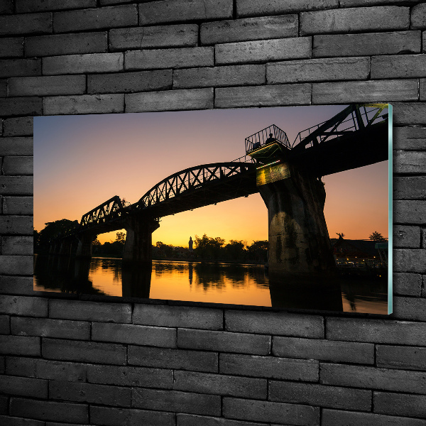 Cuadro de cristal templado moderno horizontal Puente en Tailandia