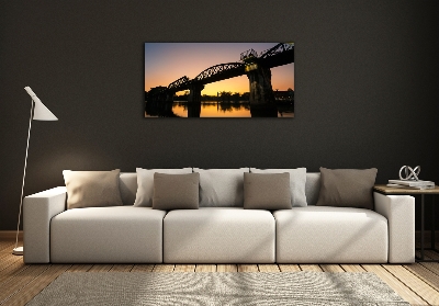 Cuadro de cristal templado moderno horizontal Puente en Tailandia