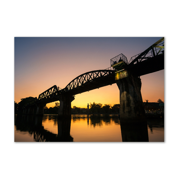 Cuadro de cristal templado moderno horizontal Puente en Tailandia