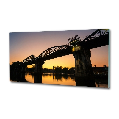 Cuadro de cristal templado moderno horizontal Puente en Tailandia