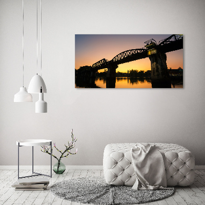 Cuadro de cristal templado moderno horizontal Puente en Tailandia