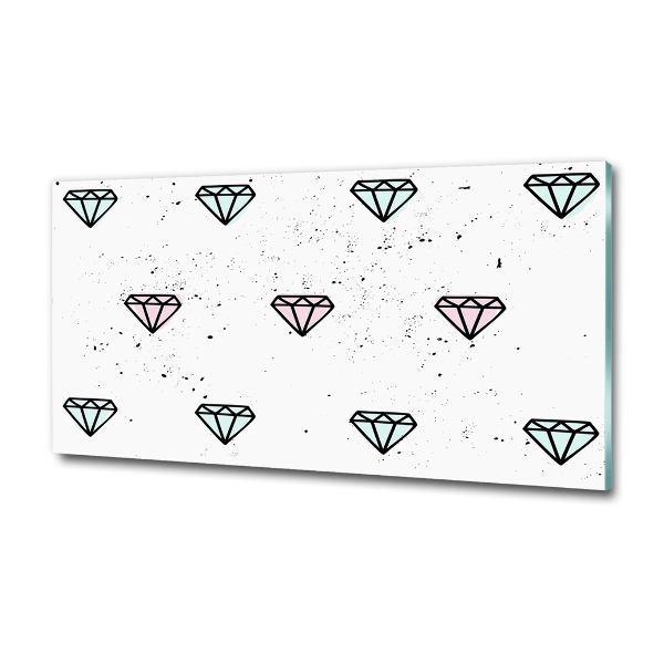 Foto en cristal de alta calidad con impresión uv horizontal Diamantes