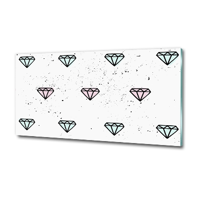 Foto en cristal de alta calidad con impresión uv horizontal Diamantes